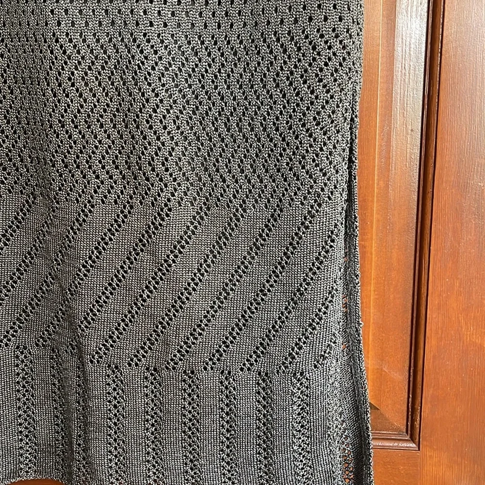 BODE metallic knit maxi skirt color is called Astro - Picture 2 of 6